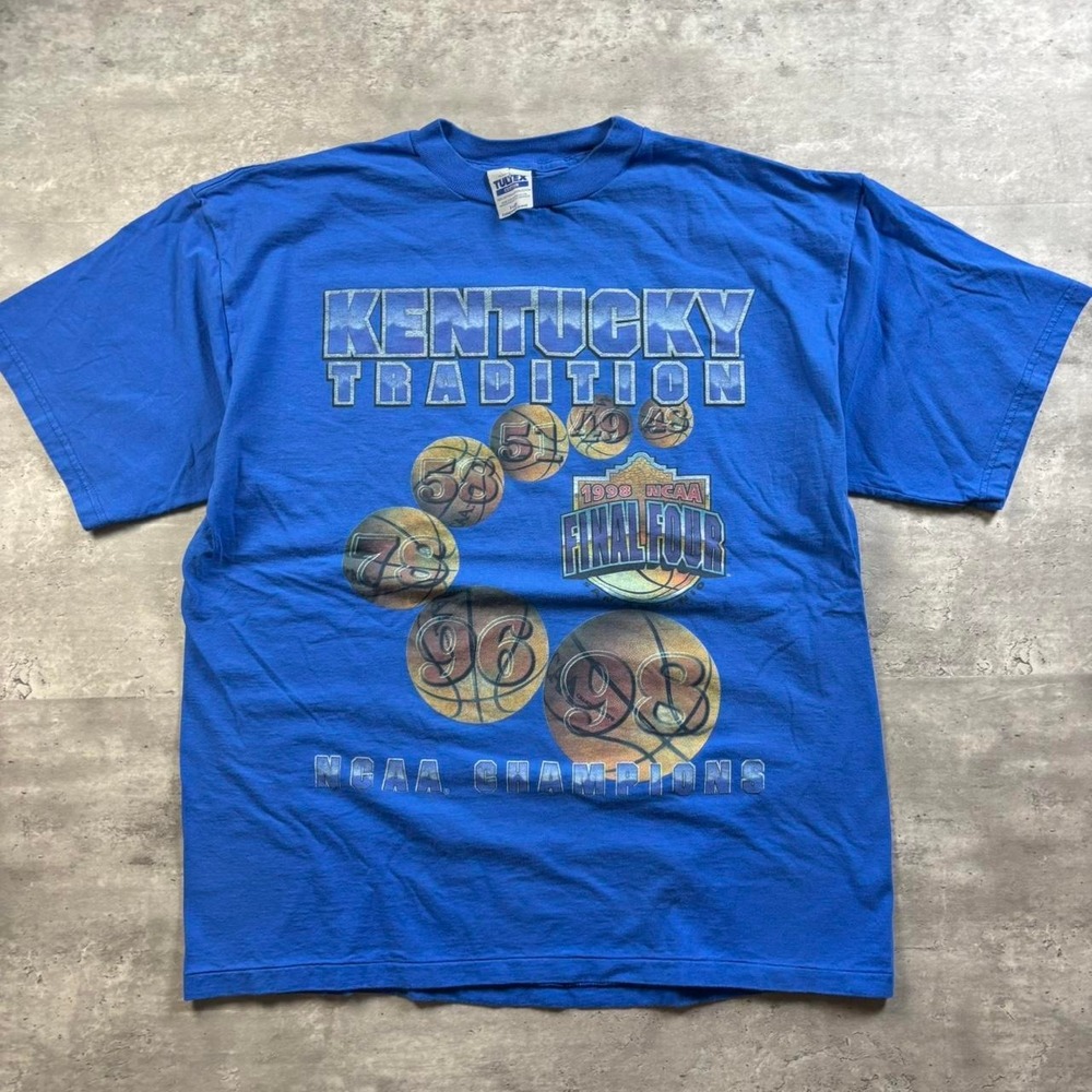 Tultex Kentucky Wildcats Tee Men XL Blue 90s Final Four NCAA Champions